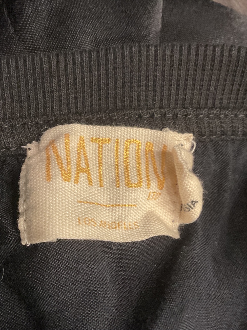 Nation LTD Black Satin Short-Sleeve Blouse, Size XL - Picture 2 of 5